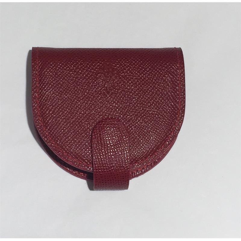 maroon leather purse